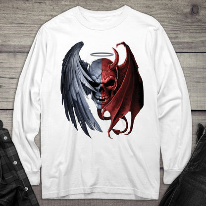 Heaven Hell Skull Long Sleeve Tee