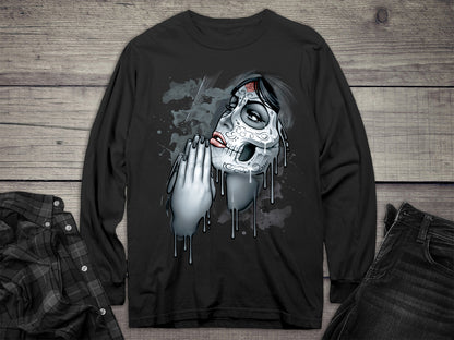 Day Of Dead Pray Long Sleeve Tee