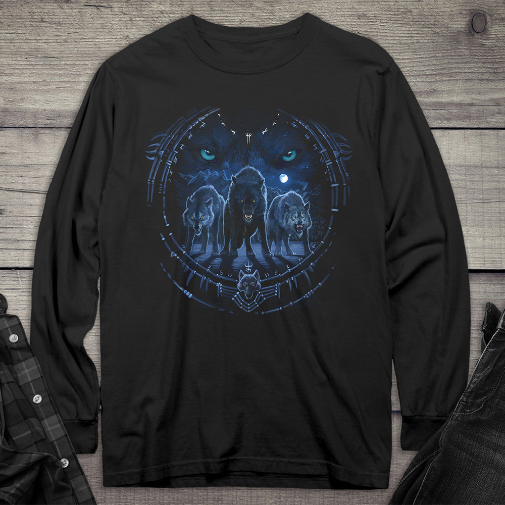 Wolf Tribal Long Sleeve Tee