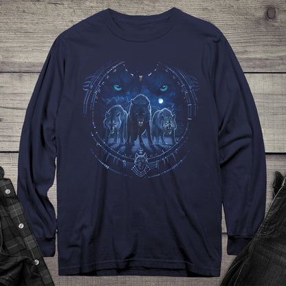 Wolf Tribal Long Sleeve Tee