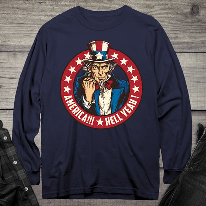 America Hell Yeah Long Sleeve Tee