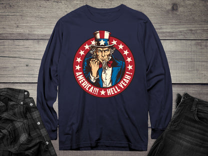 America Hell Yeah Long Sleeve Tee