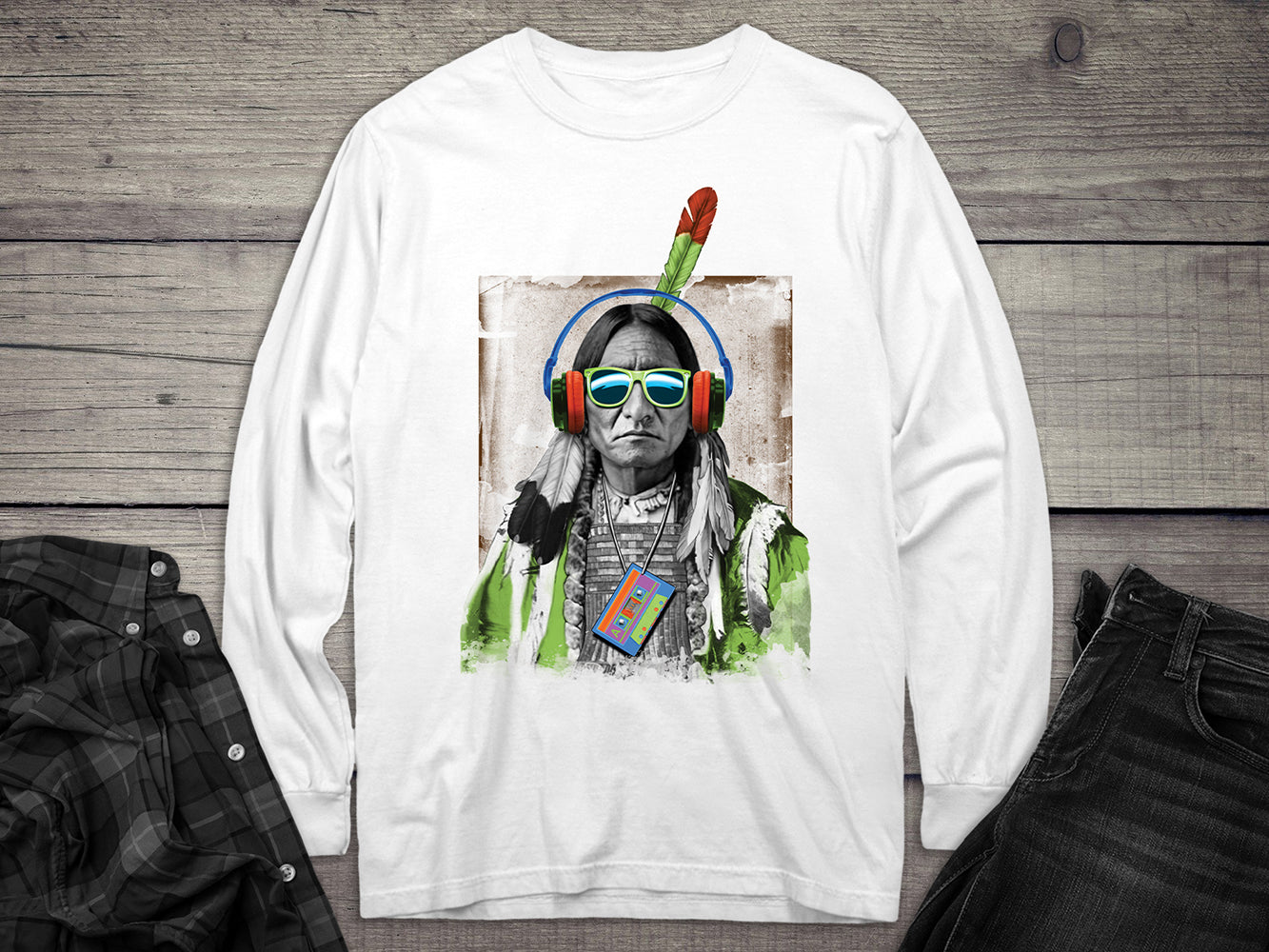 Native Beats Long Sleeve Tee