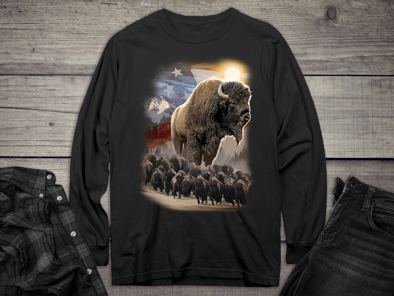 American Bison Long Sleeve Tee