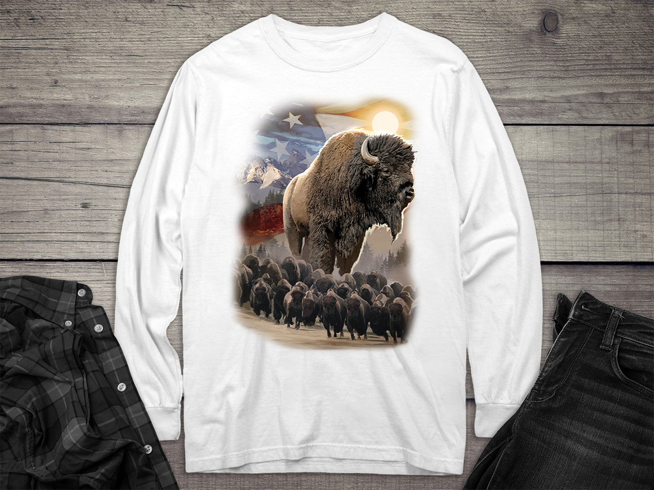 American Bison Long Sleeve Tee