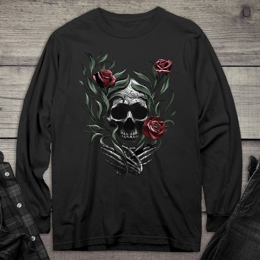 Skull Roses Long Sleeve Tee