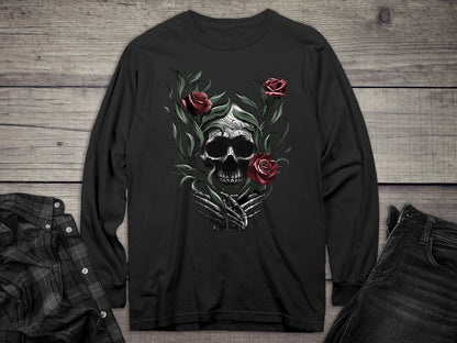 Skull Roses Long Sleeve Tee