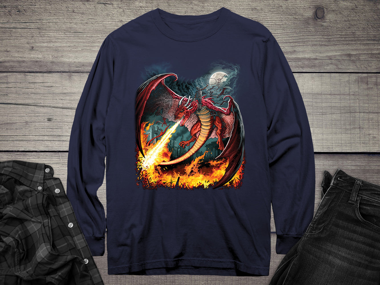 Dragon Fire Long Sleeve Tee