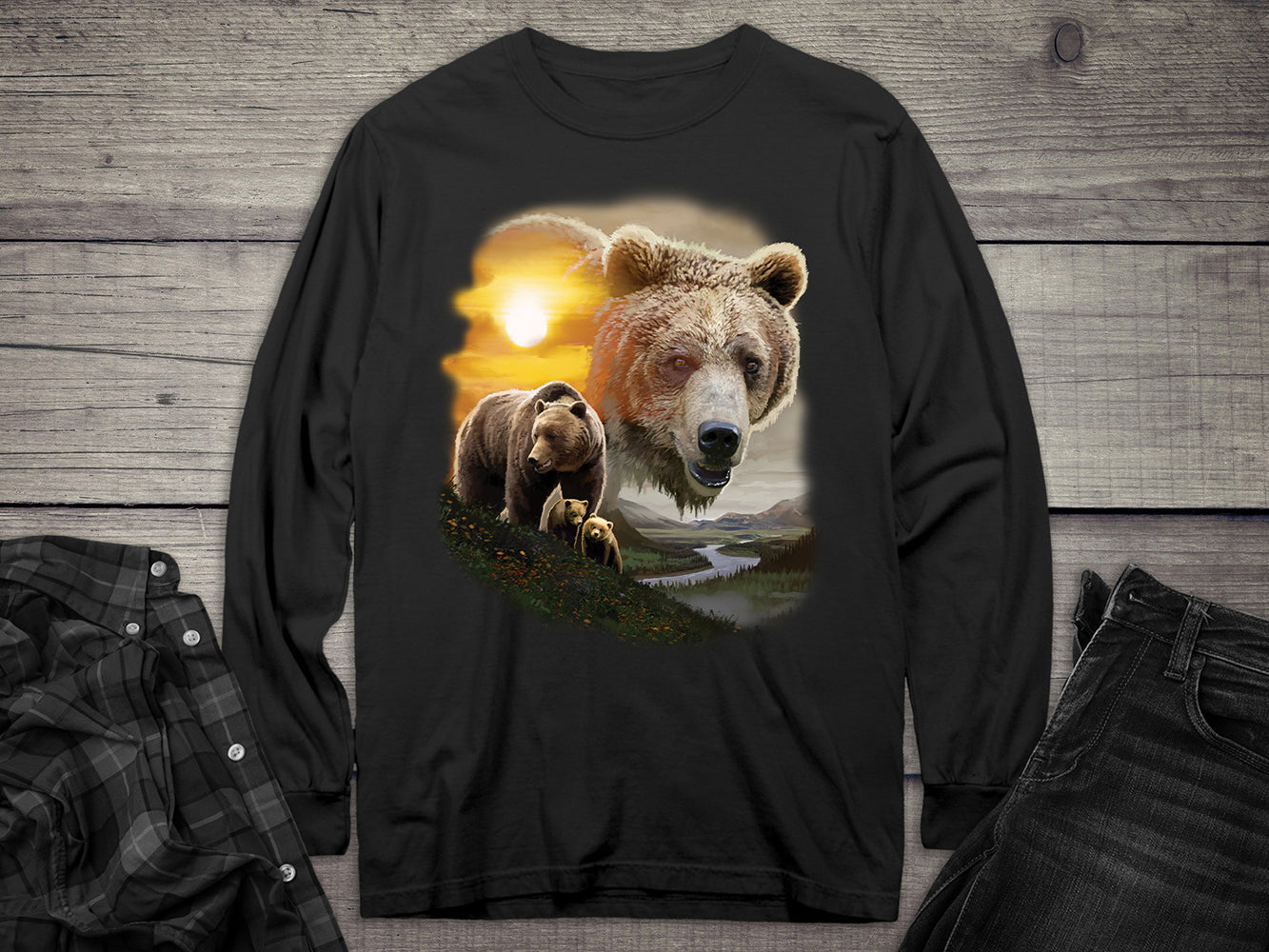 American Grizzly Long Sleeve Tee