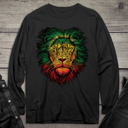 Rasta Colors Lion Long Sleeve Tee