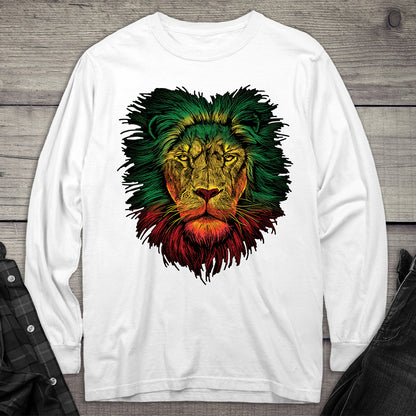 Rasta Colors Lion Long Sleeve Tee