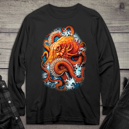 Octopus Waves Long Sleeve Tee