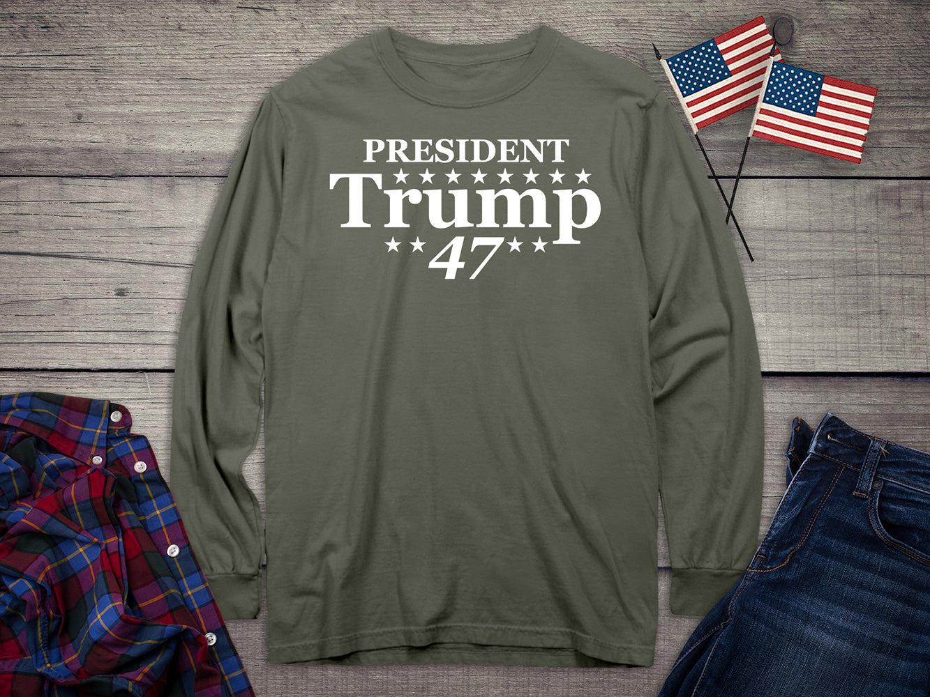 President Trump 47 Long Sleeve Tee