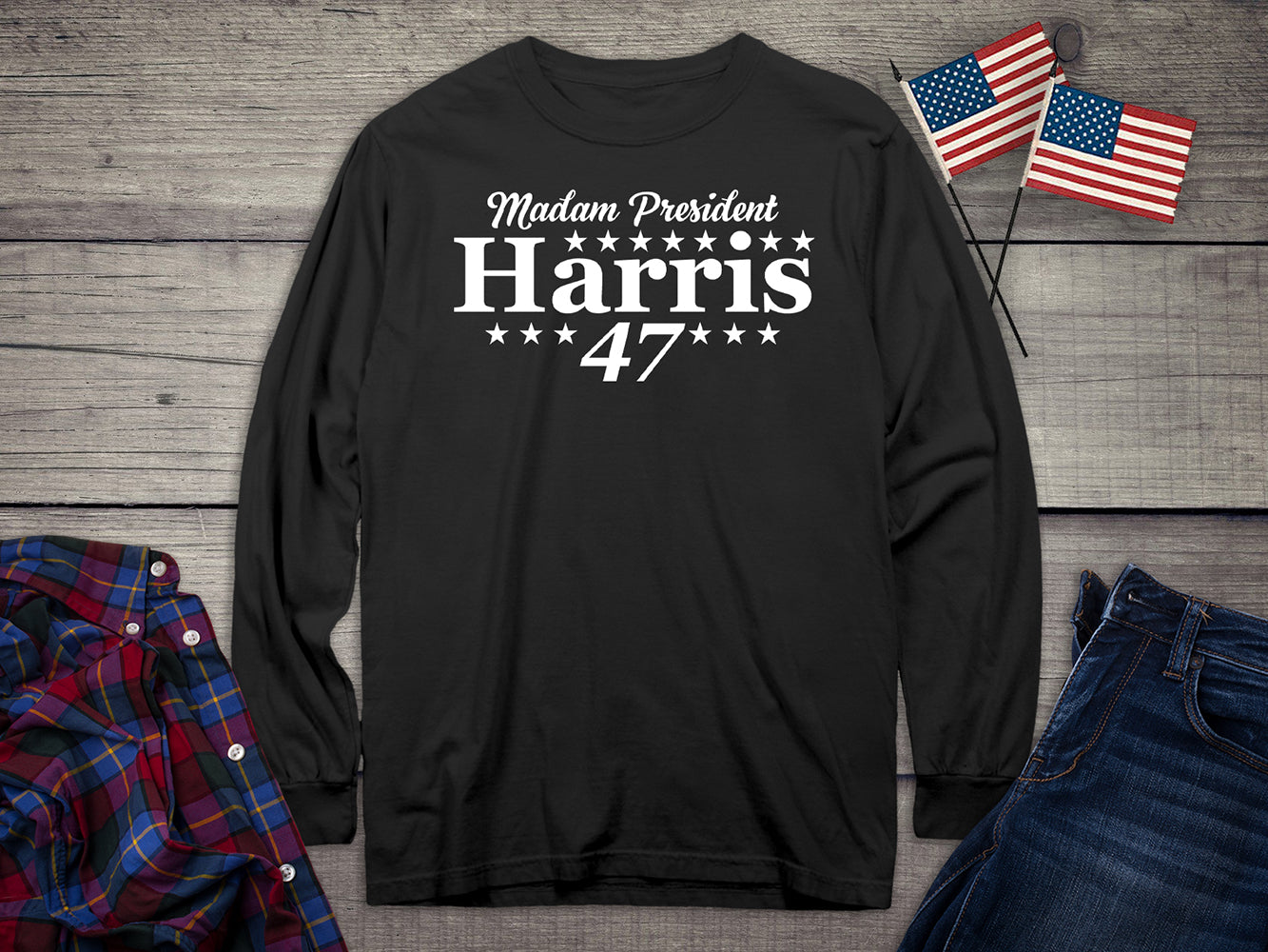 Madam President Harris 47 Long Sleeve Tee