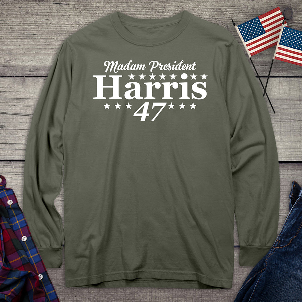 Madam President Harris 47 Long Sleeve Tee