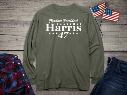 Madam President Harris 47 Long Sleeve Tee