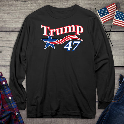 Trump Star 47 Long Sleeve Tee