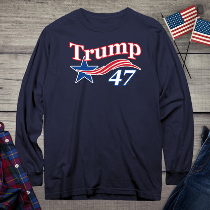 Trump Star 47 Long Sleeve Tee