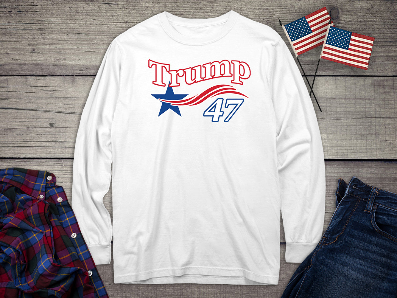 Trump Star 47 Long Sleeve Tee