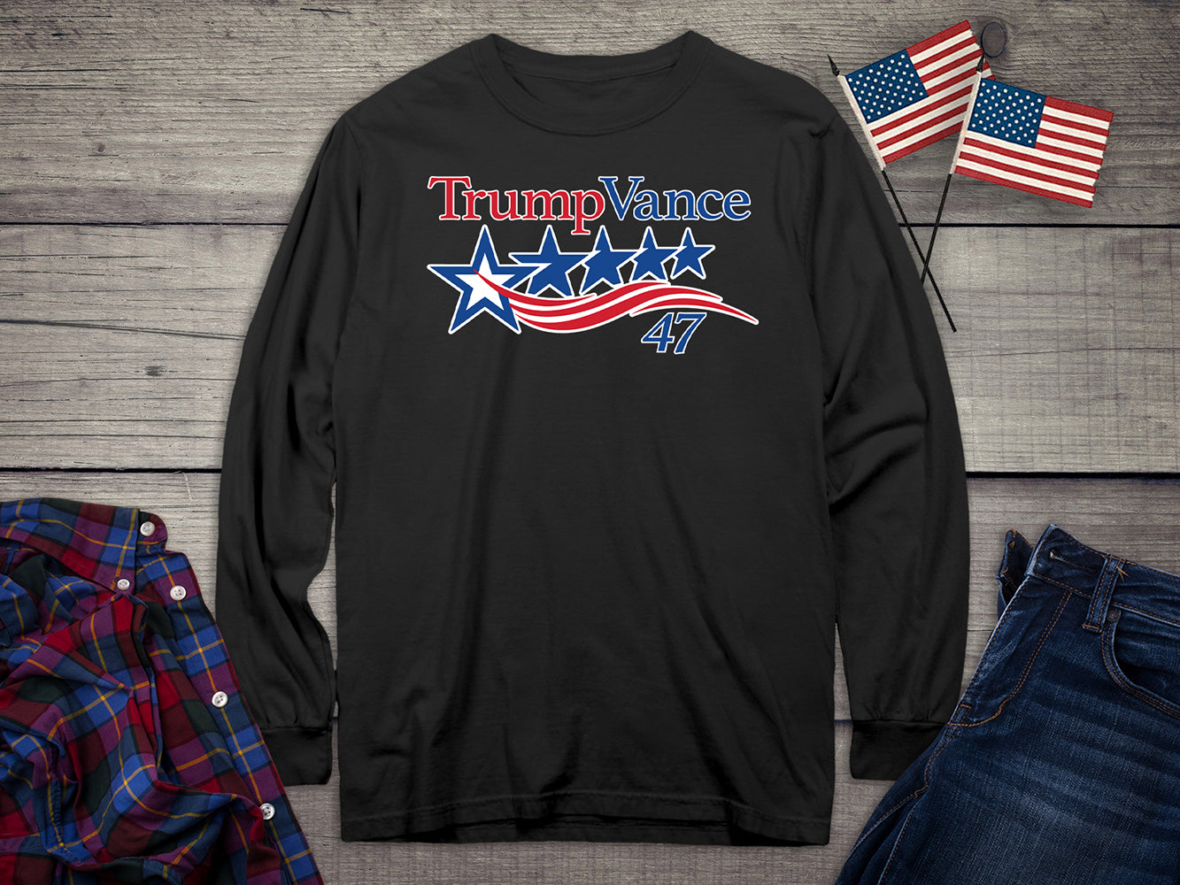 Trump Vance 47 Long Sleeve Tee