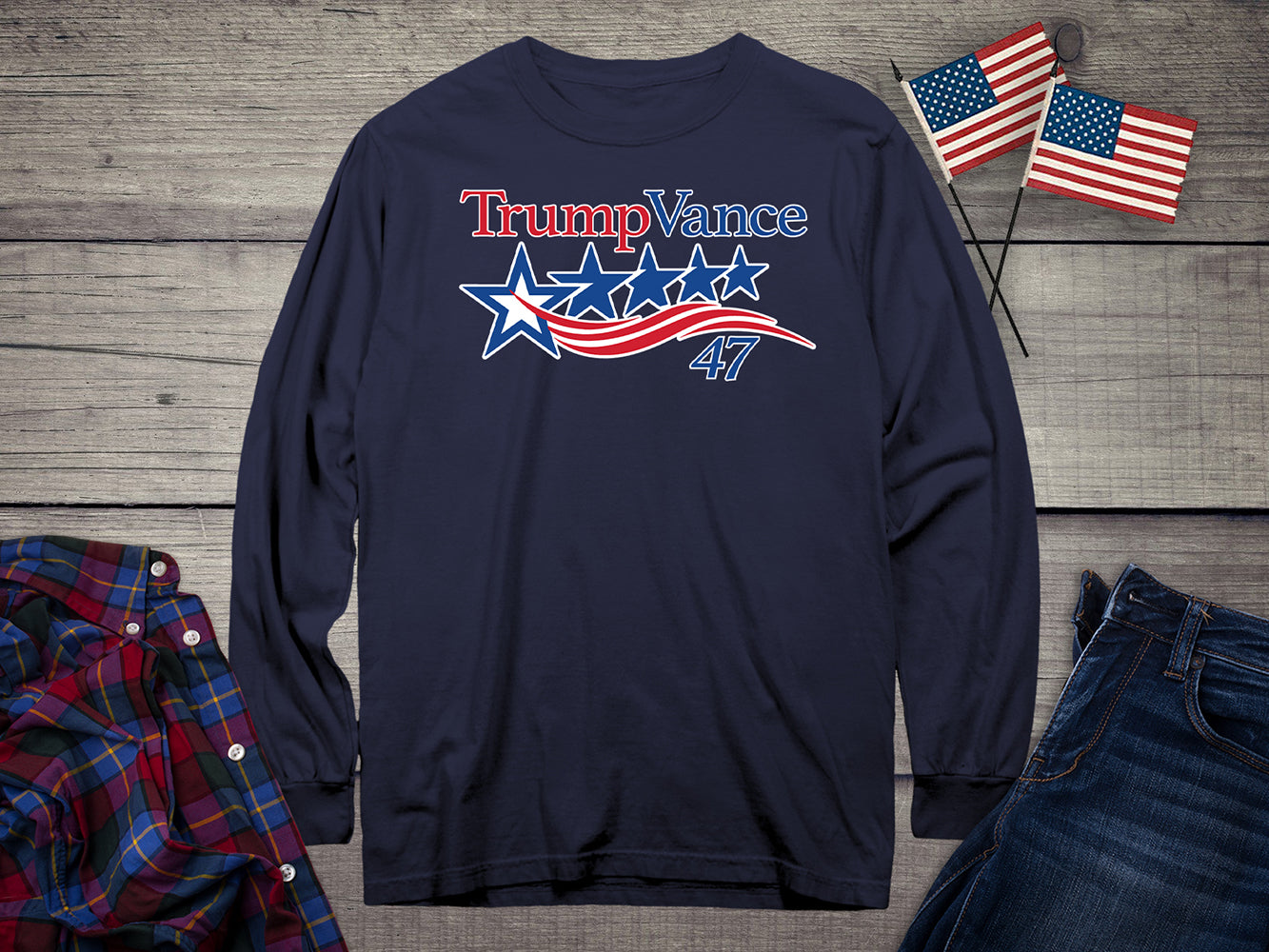 Trump Vance 47 Long Sleeve Tee