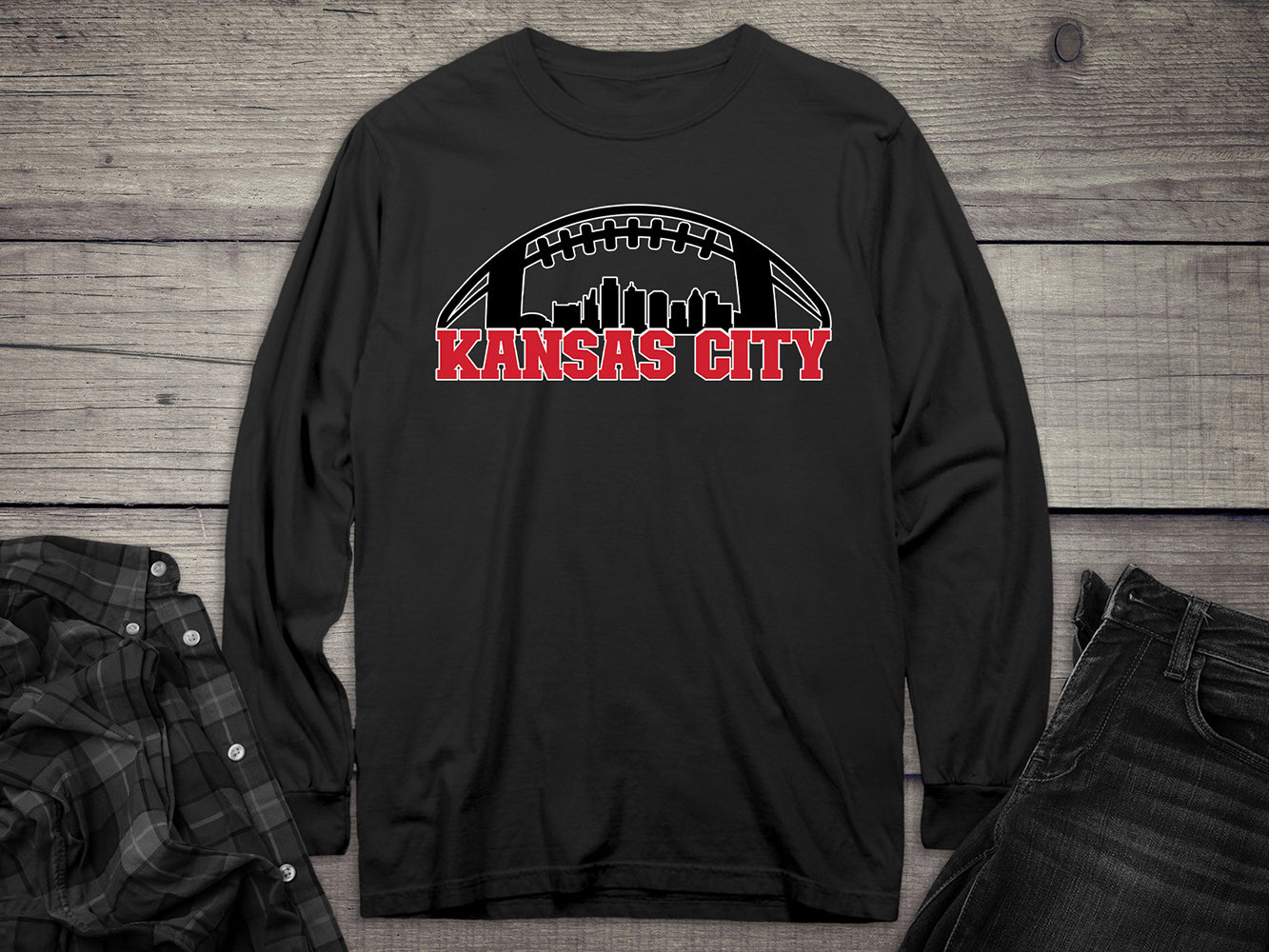 Kansas City Skyline Long Sleeve Tee