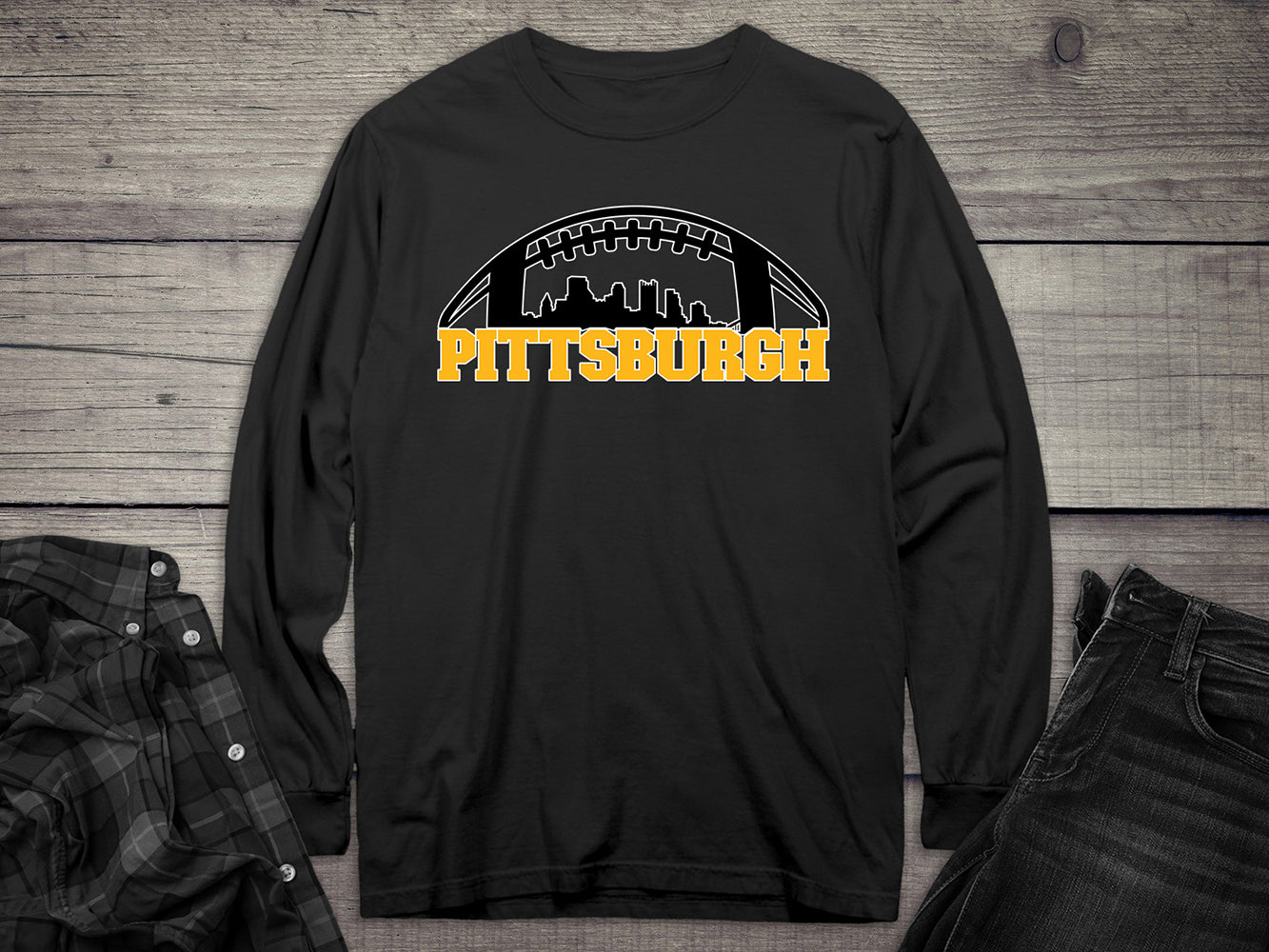 Pittsburgh Skyline Long Sleeve Tee