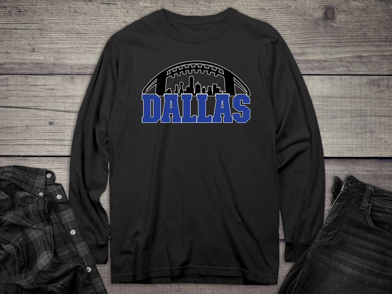 Dallas Skyline Long Sleeve Tee