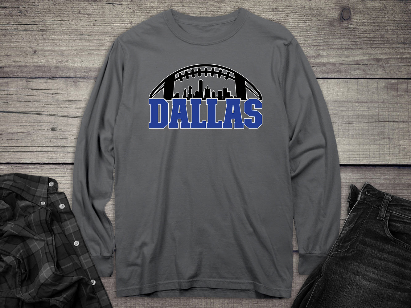 Dallas Skyline Long Sleeve Tee