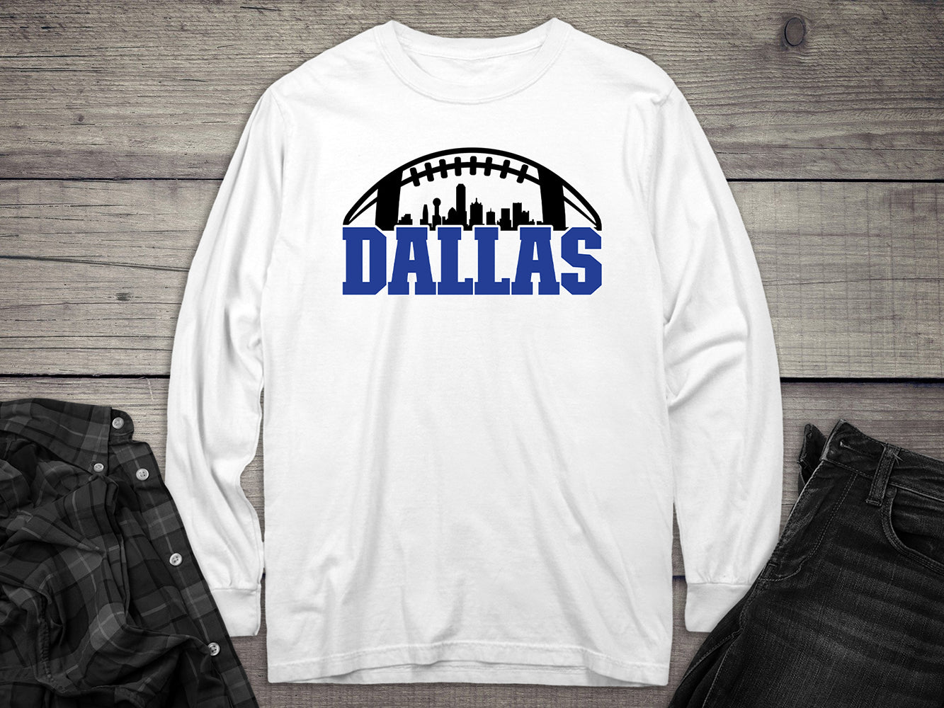 Dallas Skyline Long Sleeve Tee