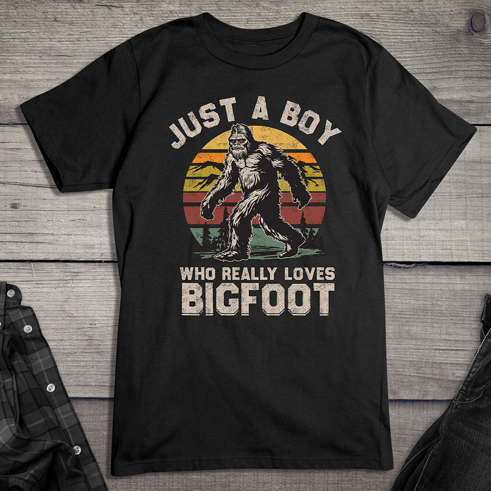 Boy Who Loves Bigfoot T-Shirt