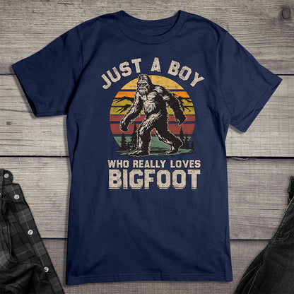 Boy Who Loves Bigfoot T-Shirt