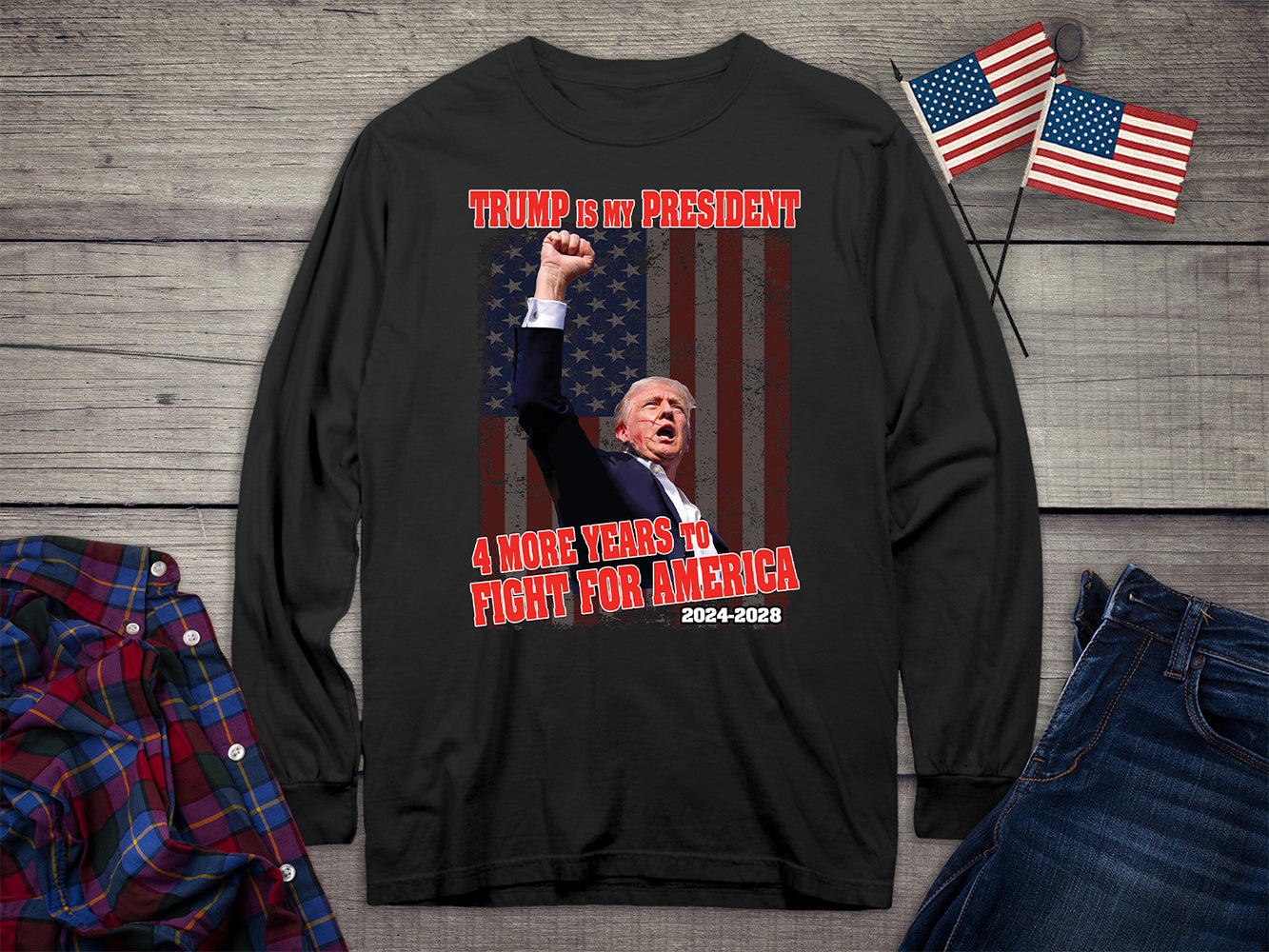 4 More Years To Fight Long Sleeve Tee