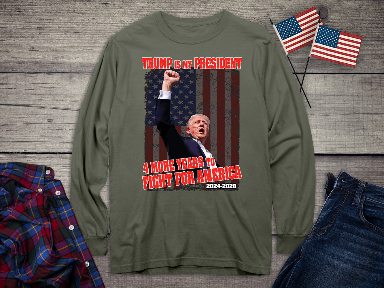 4 More Years To Fight Long Sleeve Tee