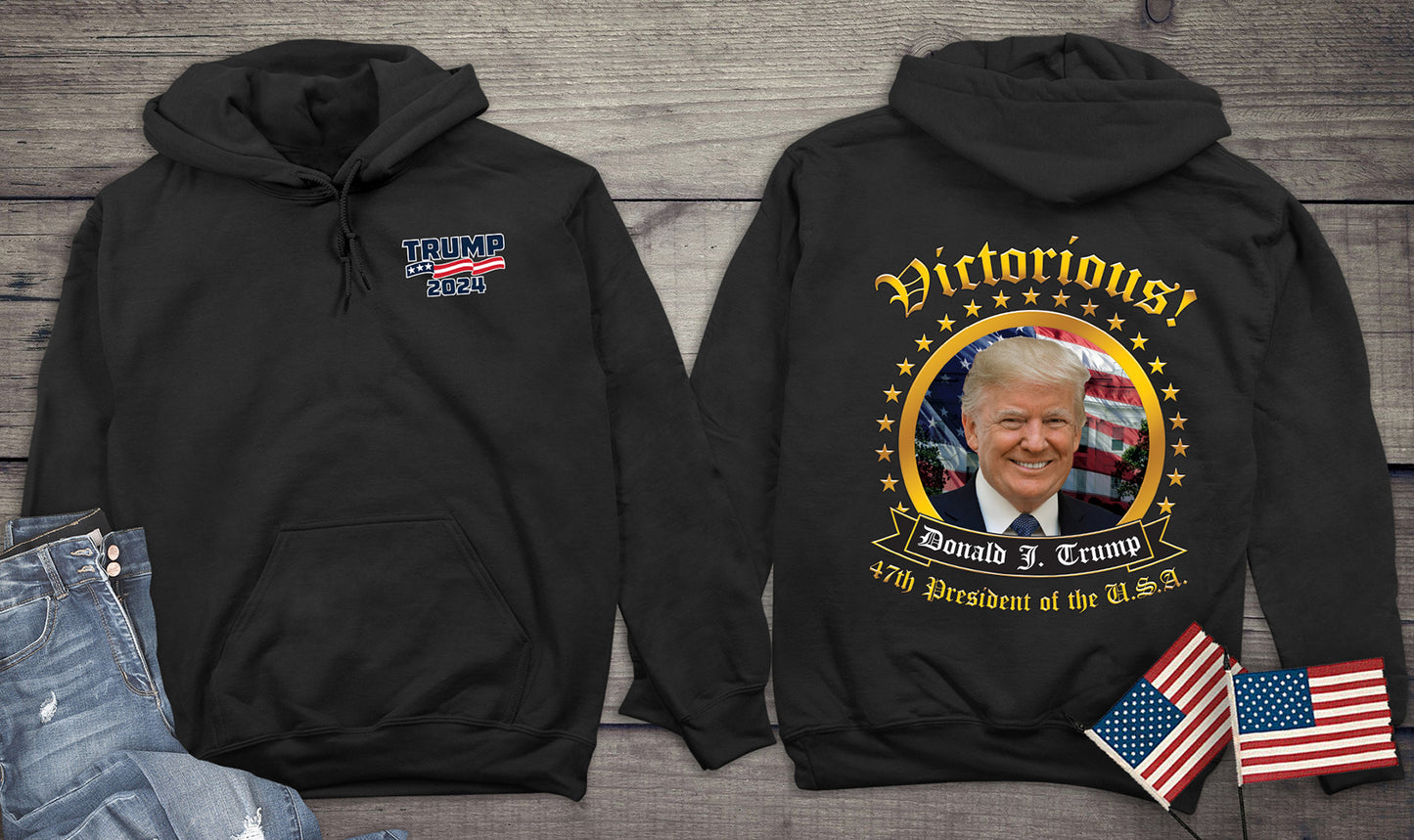 Victorious Trump With Crest Hoodie