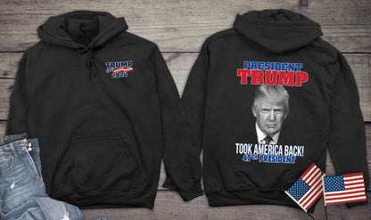 Trump Took America Back With Crest Hoodie