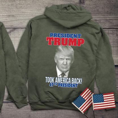 Trump Took America Back With Crest Hoodie