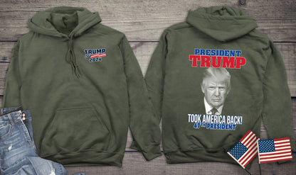 Trump Took America Back With Crest Hoodie