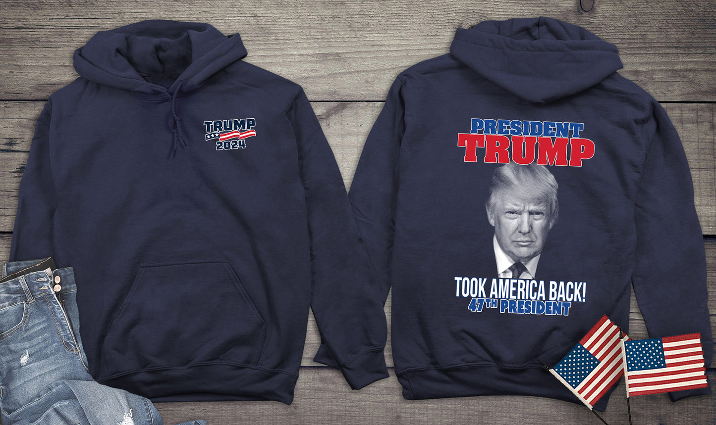 Trump Took America Back With Crest Hoodie