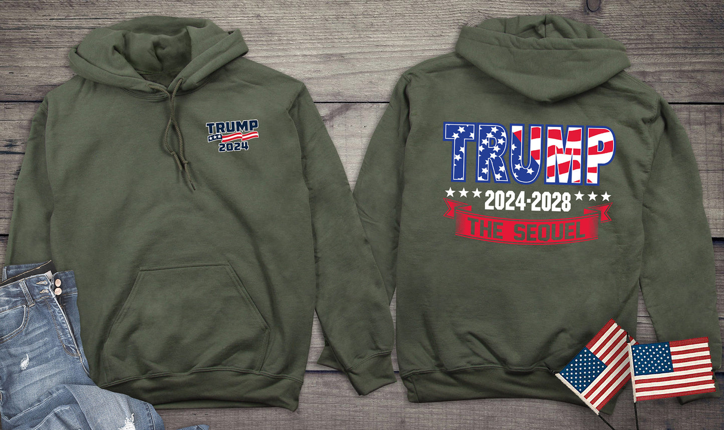 Trump 2024-2028 Sequel With Crest Hoodie