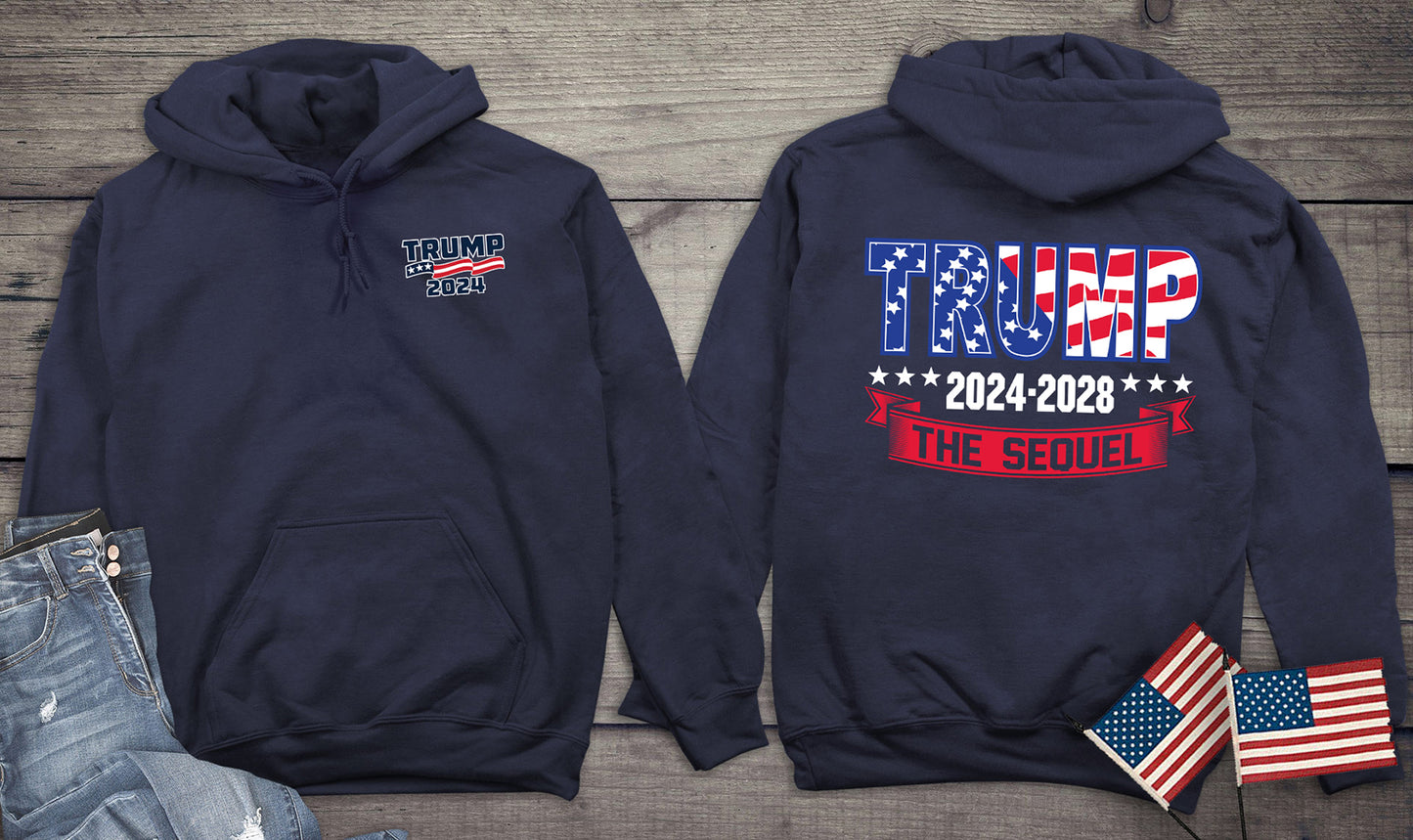 Trump 2024-2028 Sequel With Crest Hoodie