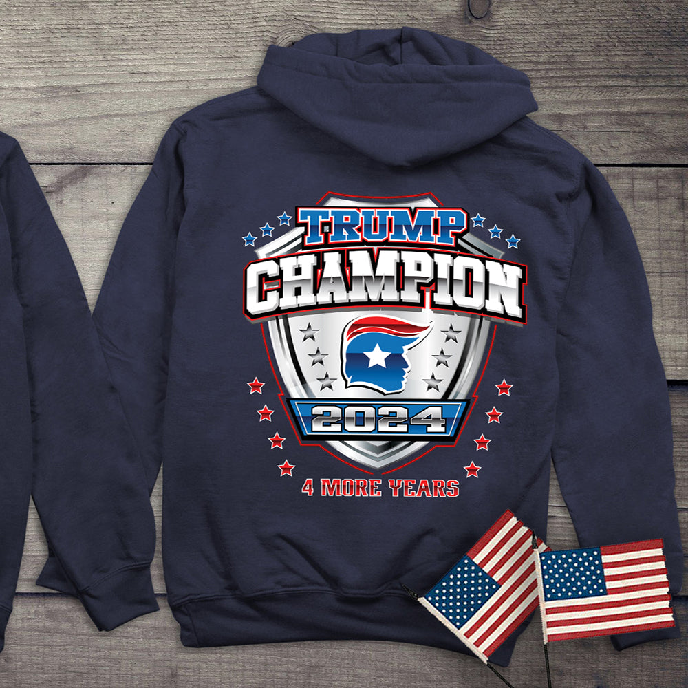 Trump Champion 2024 With Crest Hoodie