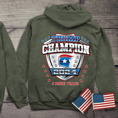 Trump Champion 2024 With Crest Hoodie