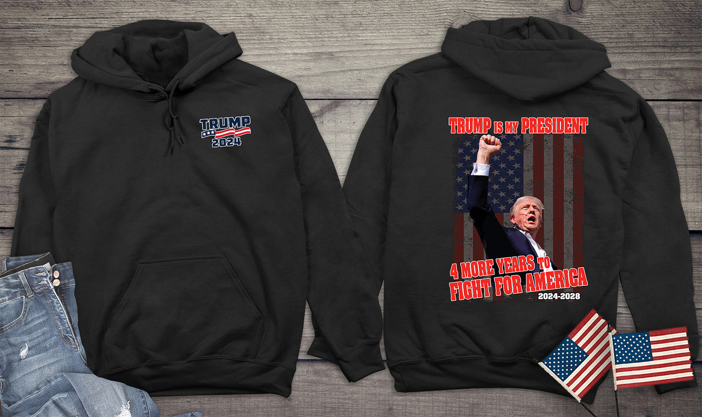 4 More Years To Fight With Crest Hoodie