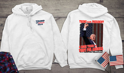 4 More Years To Fight With Crest Hoodie