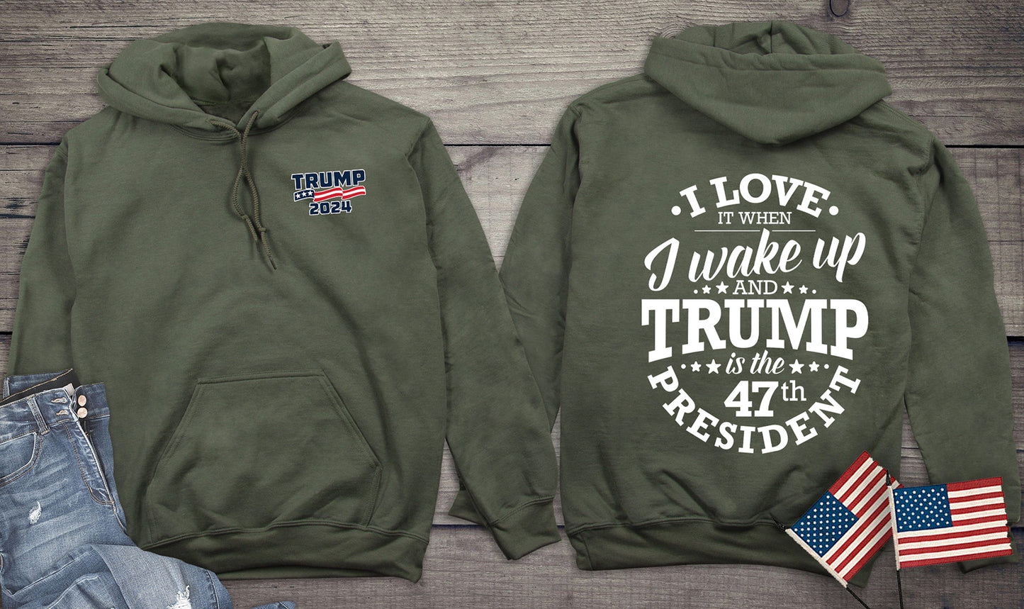 I Love When Trump With Crest Hoodie