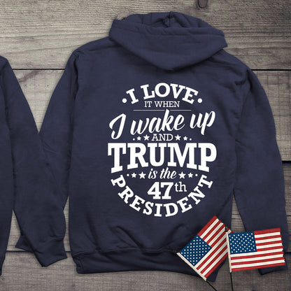 I Love When Trump With Crest Hoodie