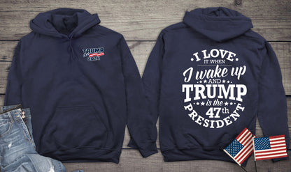 I Love When Trump With Crest Hoodie