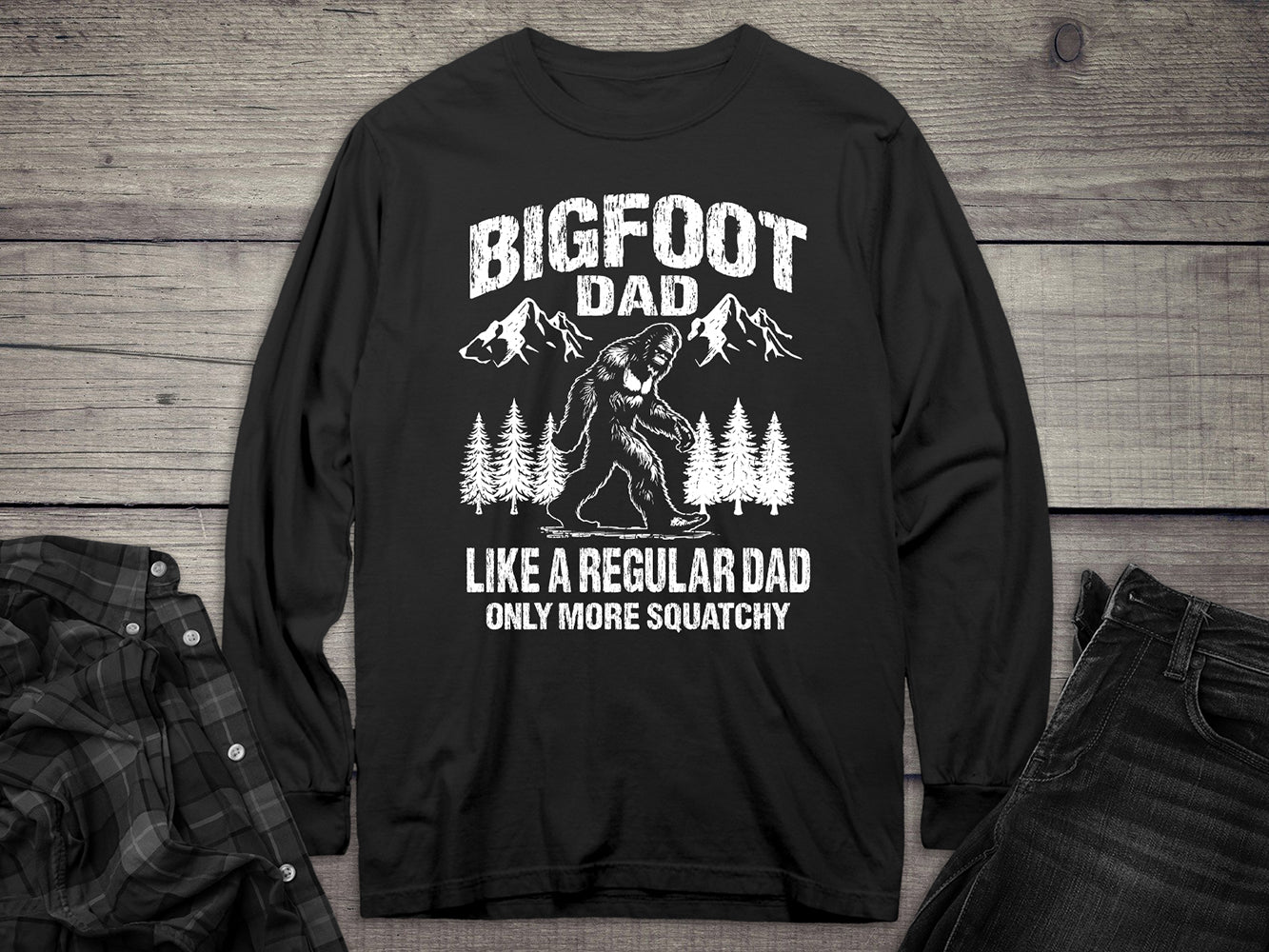 Bigfoot Dad Long Sleeve Tee