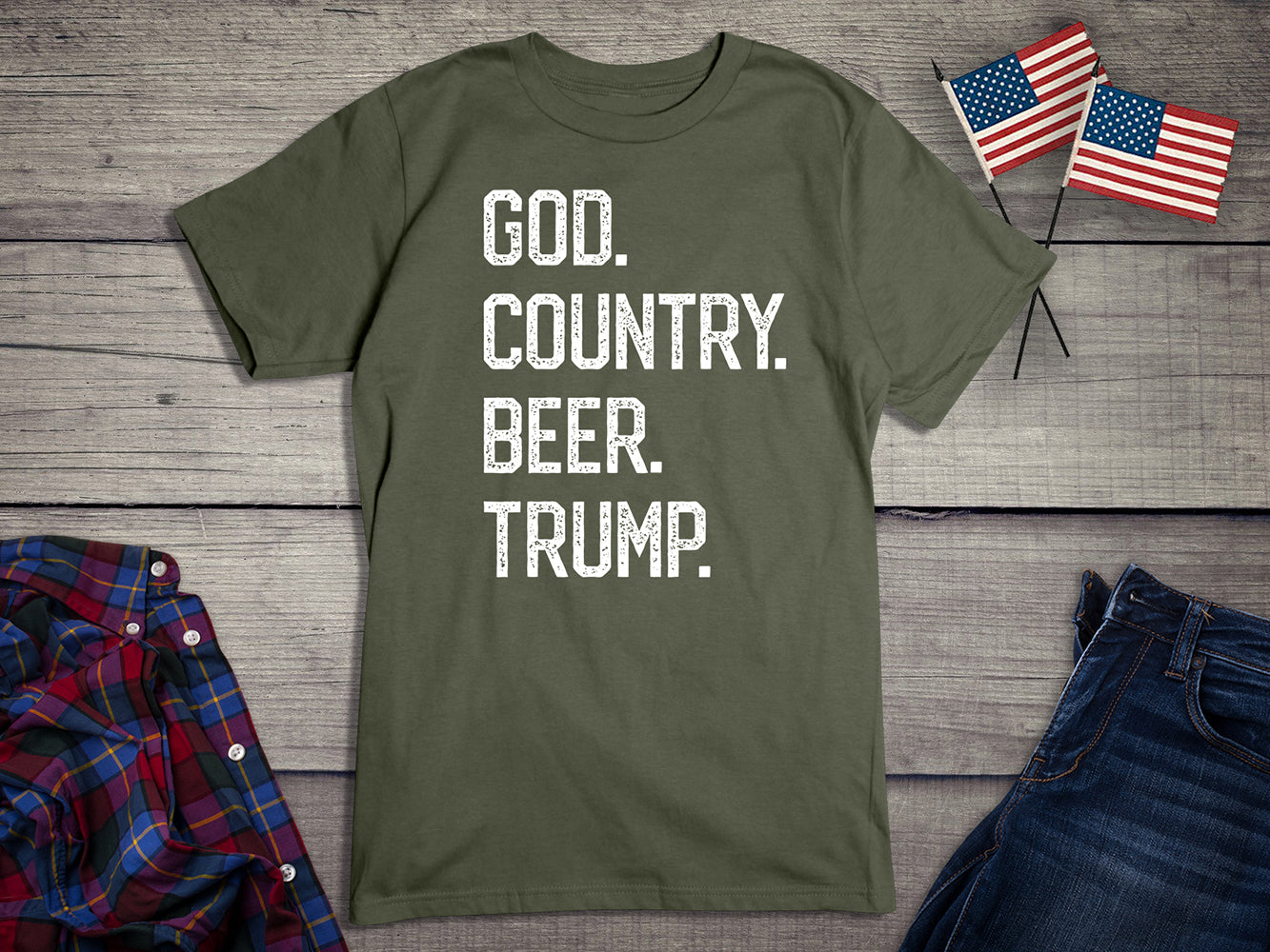 God. Country. Beer. Trump. T-Shirt